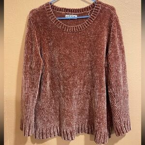 Orvis Chenille Dusty Pink Sweater Size L